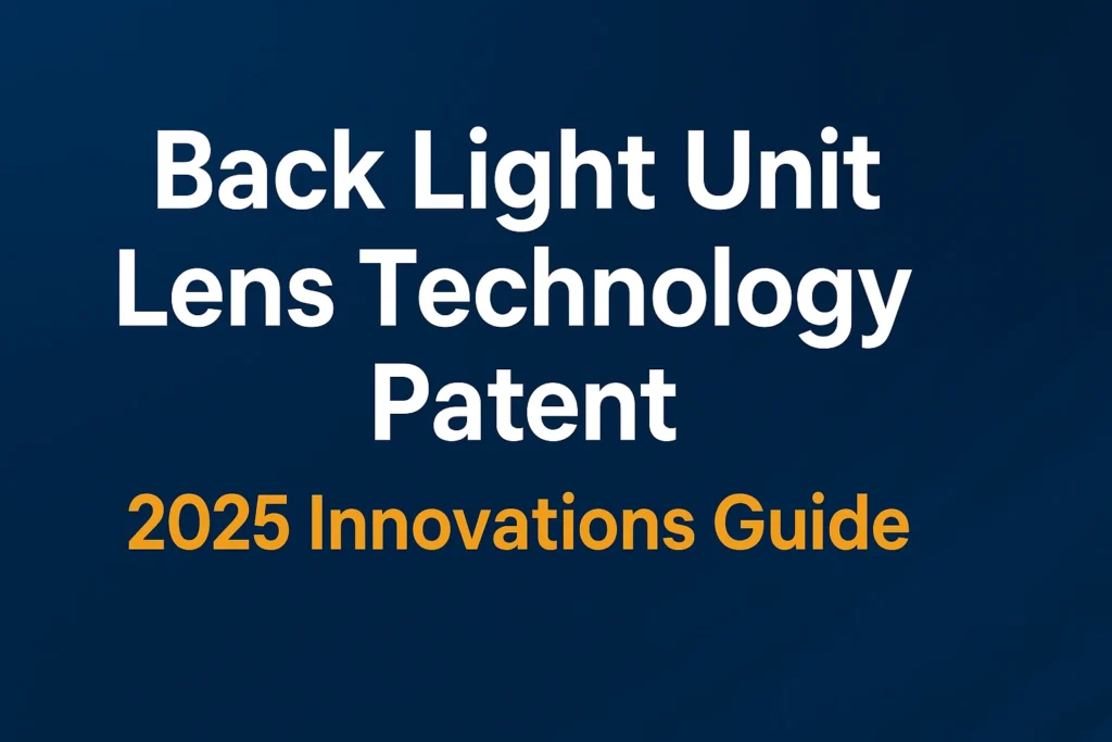 Back Light Unit Lens Technology Patent – 2025 Innovations Guide back light unit lens technology patent